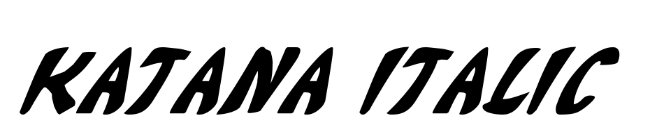 Katana Italic cкачати шрифт безкоштовно